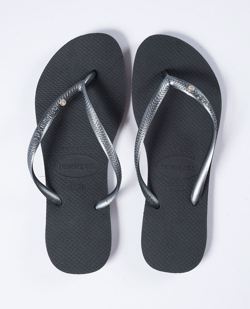 Havaianas Slim Crystal Black Thongs | Ozmosis | Sandals & Thongs