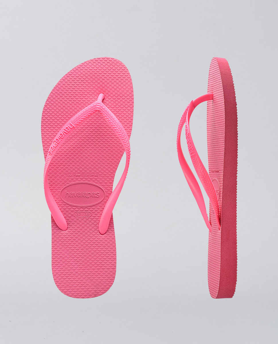 Havaianas Kids Slim Basic Shocking Pink Thongs | Ozmosis | Shoes