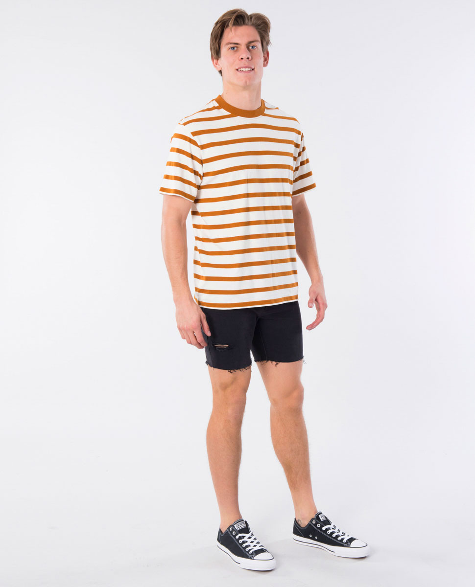 Afends Ashbury Retro Stripe Tee Ozmosis T Shirts And Polos