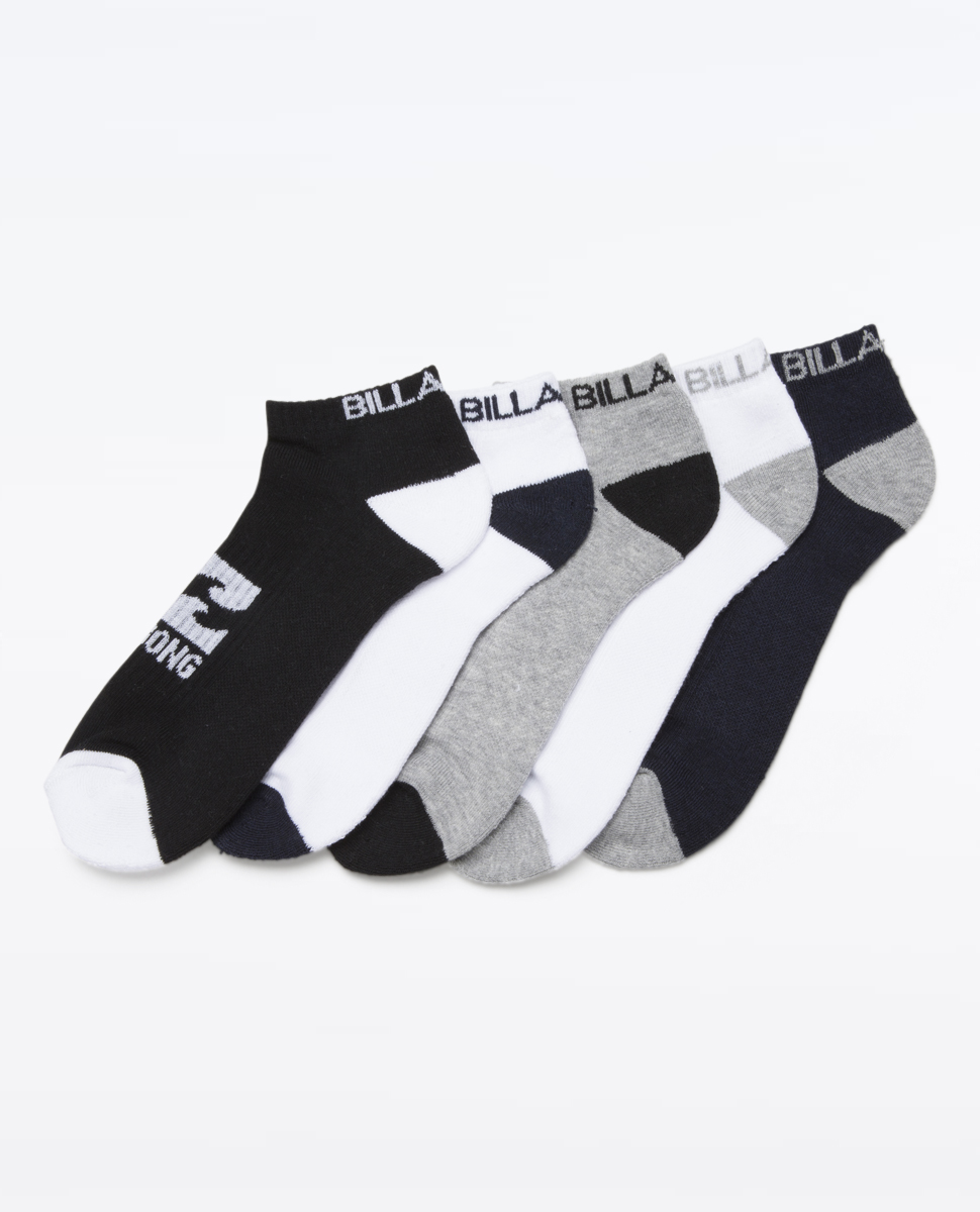 Billabong Ankle Socks 5 Pack Standard | Ozmosis | Socks