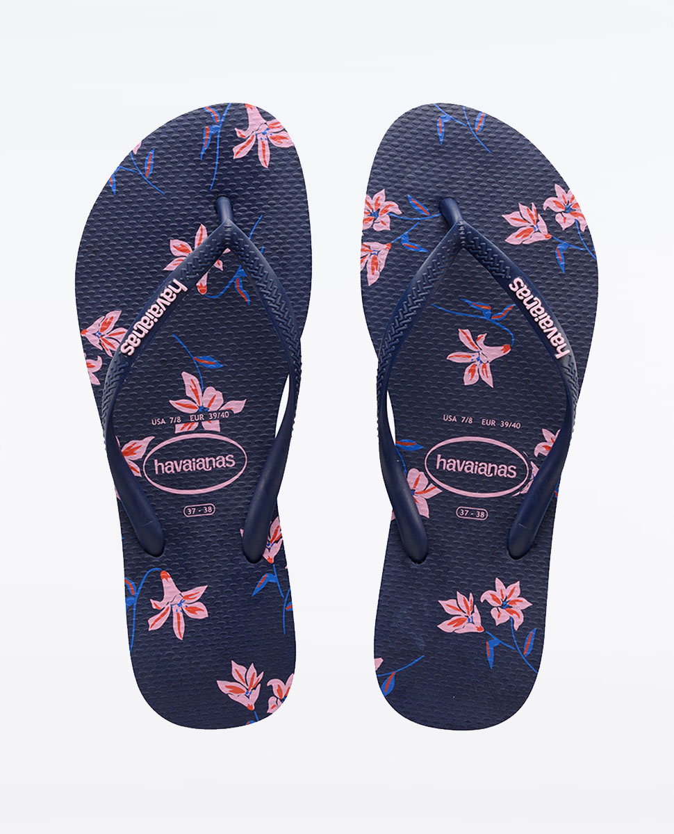 Havaianas Slim  Foral Navy  Thong Ozmosis Sandals Thongs