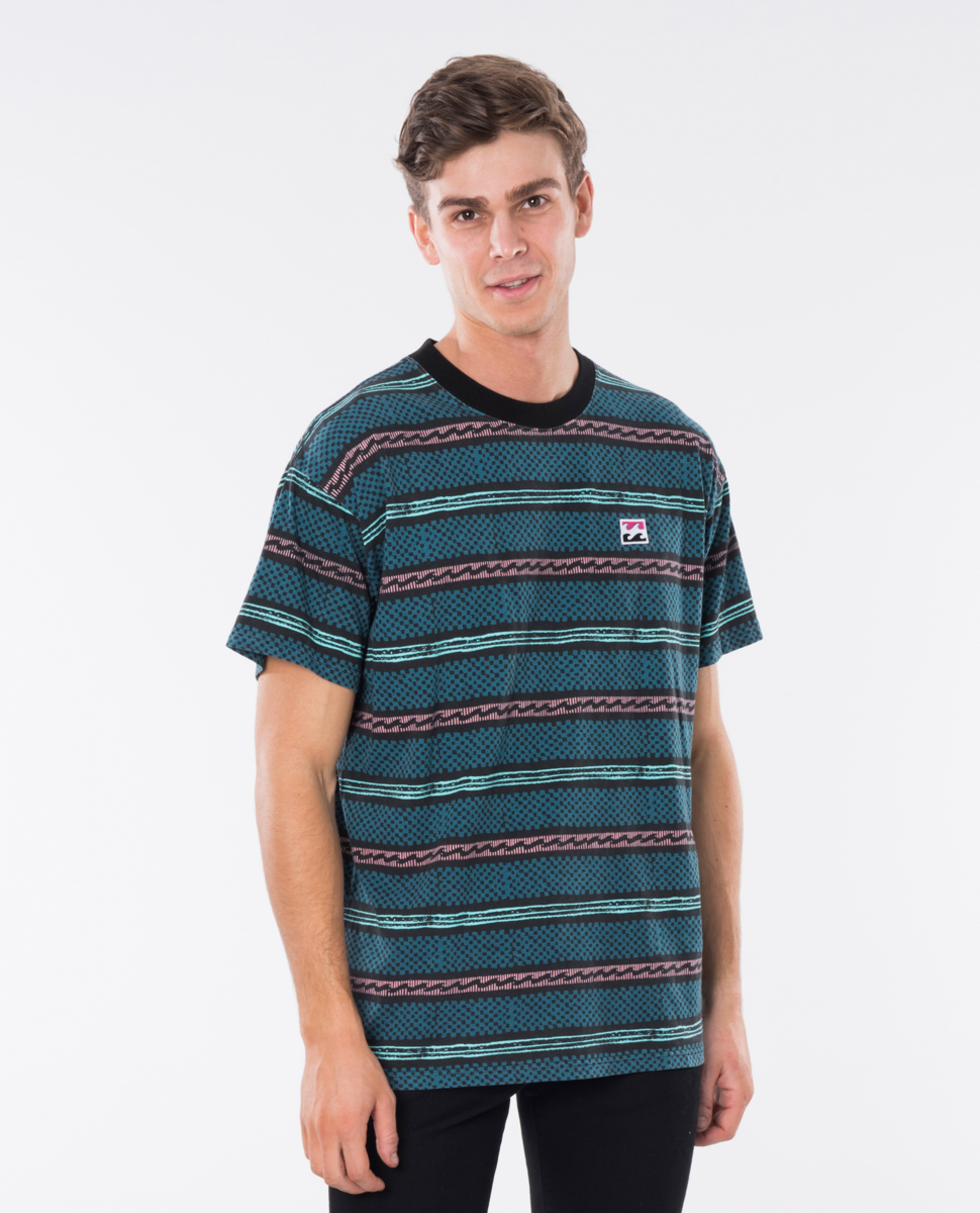 Billabong Mix Up Stripe Ozmosis T Shirts And Polos