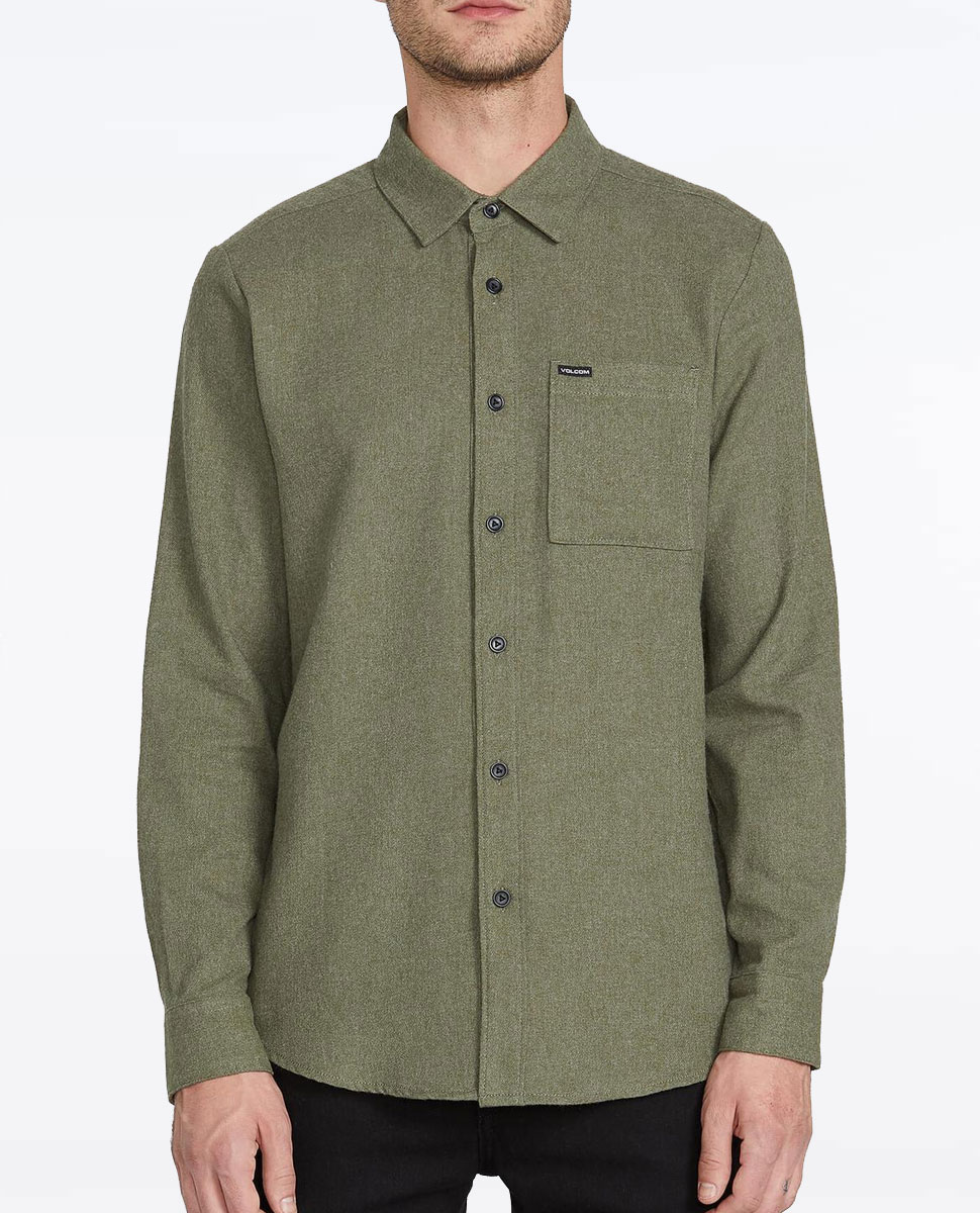 Volcom Caden Solid Long Sleeve Shirt | Ozmosis | Shirts