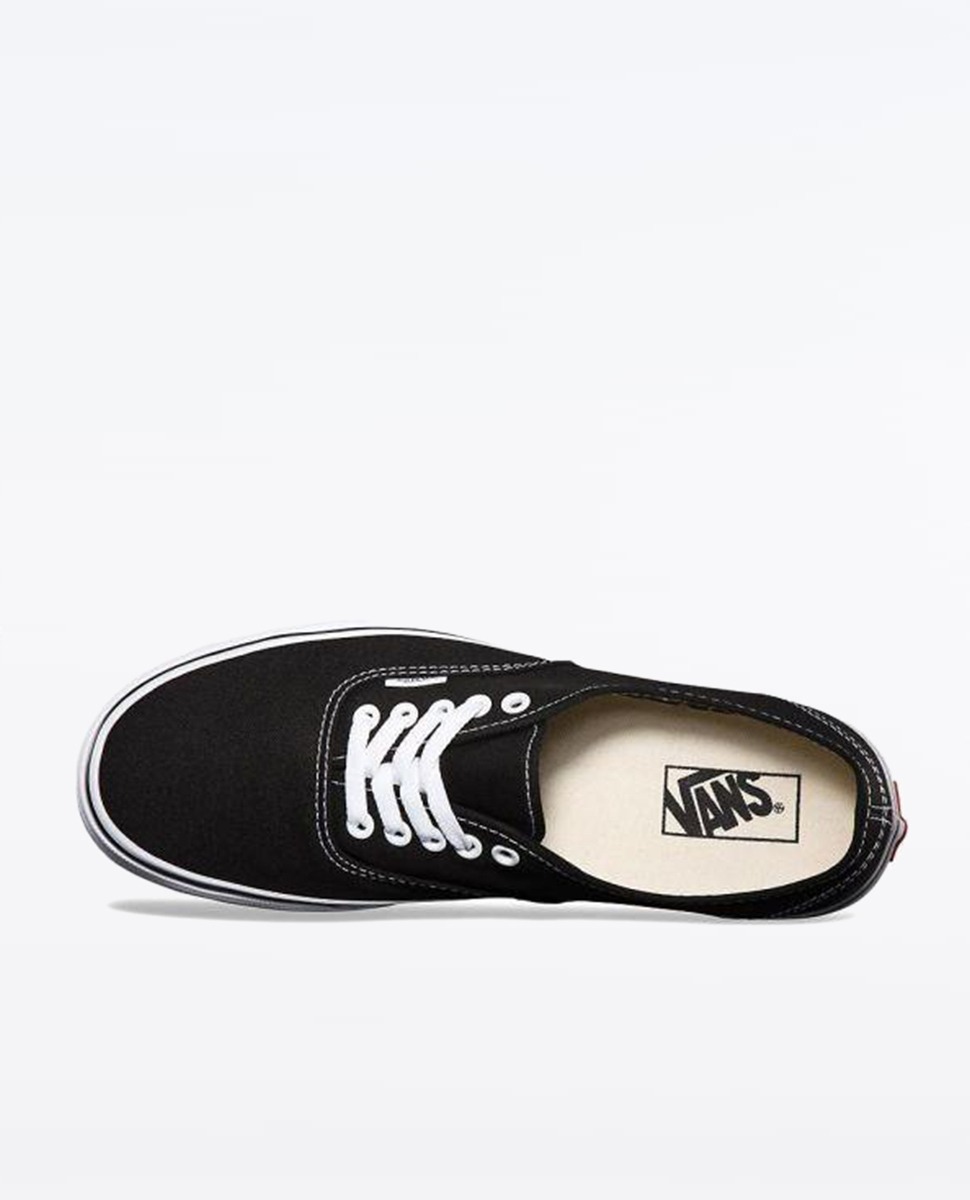 vans authentic black canvas skate shoes