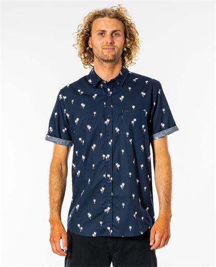 Paradise Palm S/S Shirt - Navy