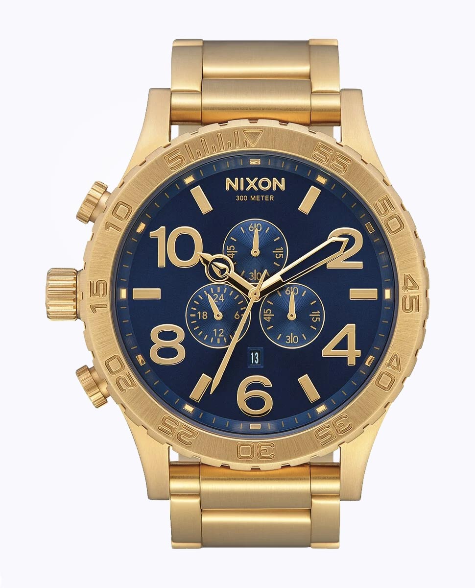 Nixon 51-30 Chrono Gold Blue Sunray Watch Ozmosis Watches