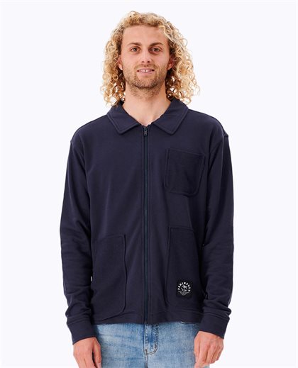 Reverse Fleece Panel Jacket
