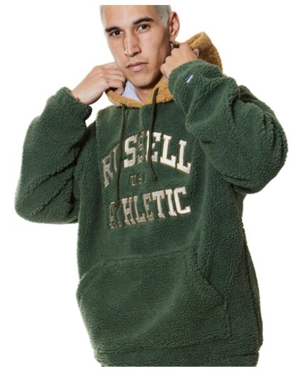 Arched Sherpa Hoodie - Field