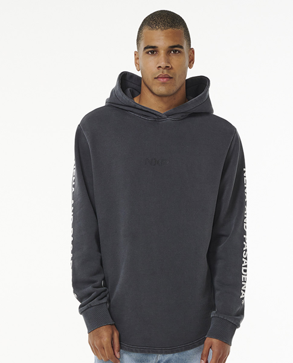 Nena and Pasadena Parallel Dual Curved Hooded Sweatshirt | Ozmosis ...