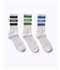 Stussy Mens Italic Stripe Socks 3Pk