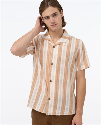 Vacation Stripe Short Sleeve Shirt