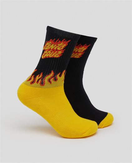 Flame Strip Crew Sock
