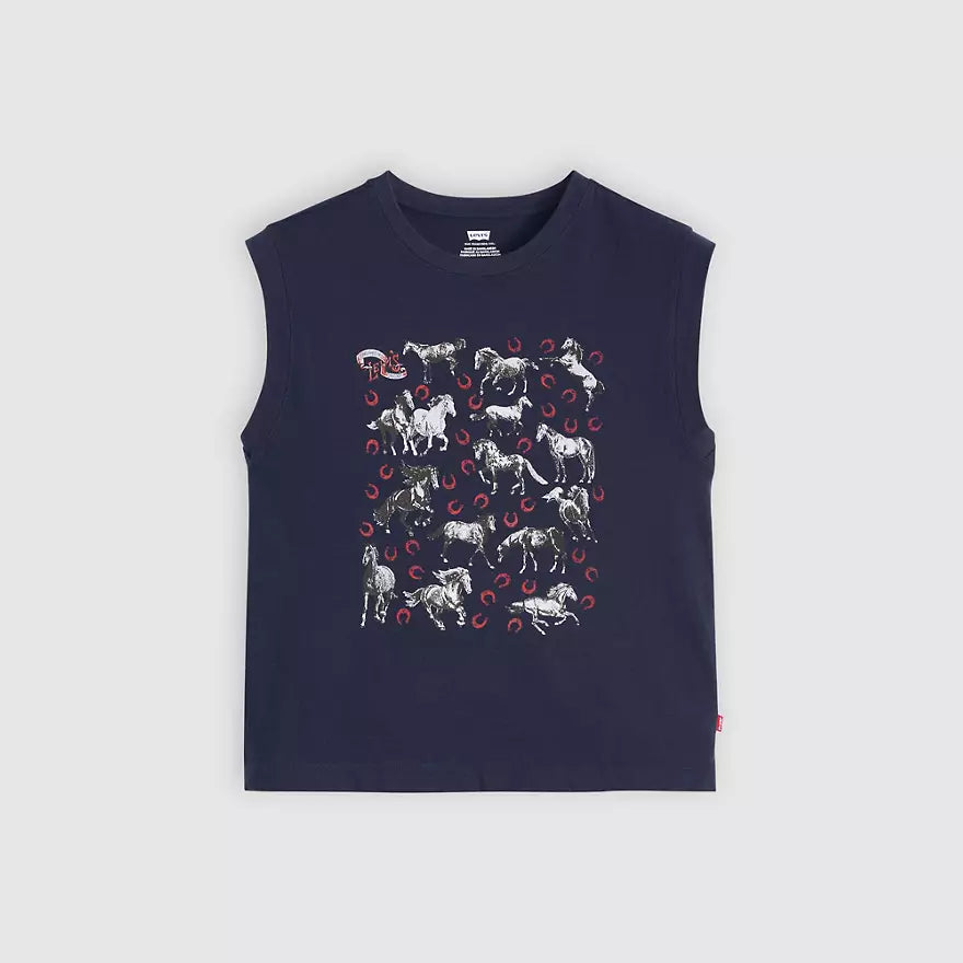 Graphic Boxy Tank Top