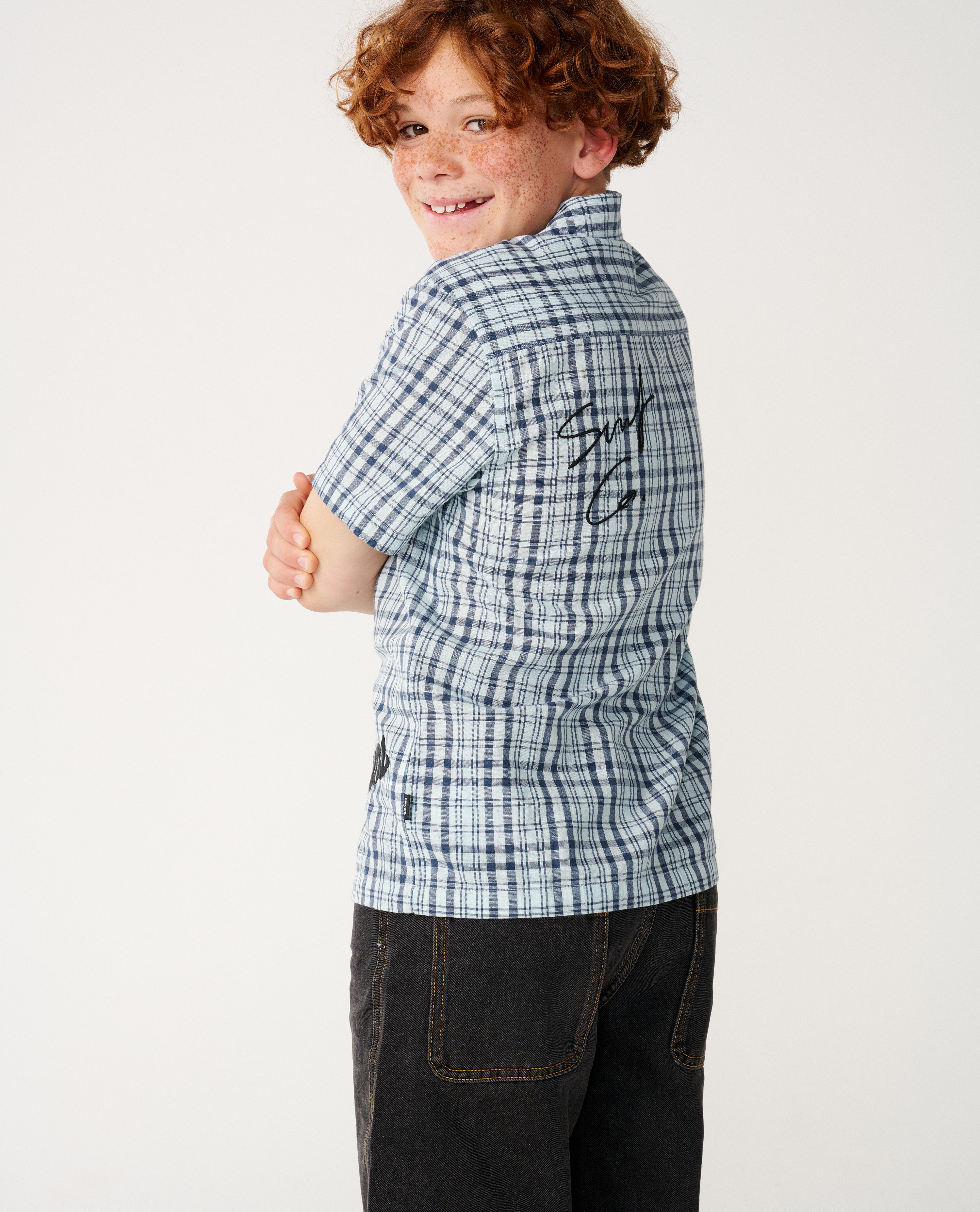 Kids Surf Shack Plaid Shirt