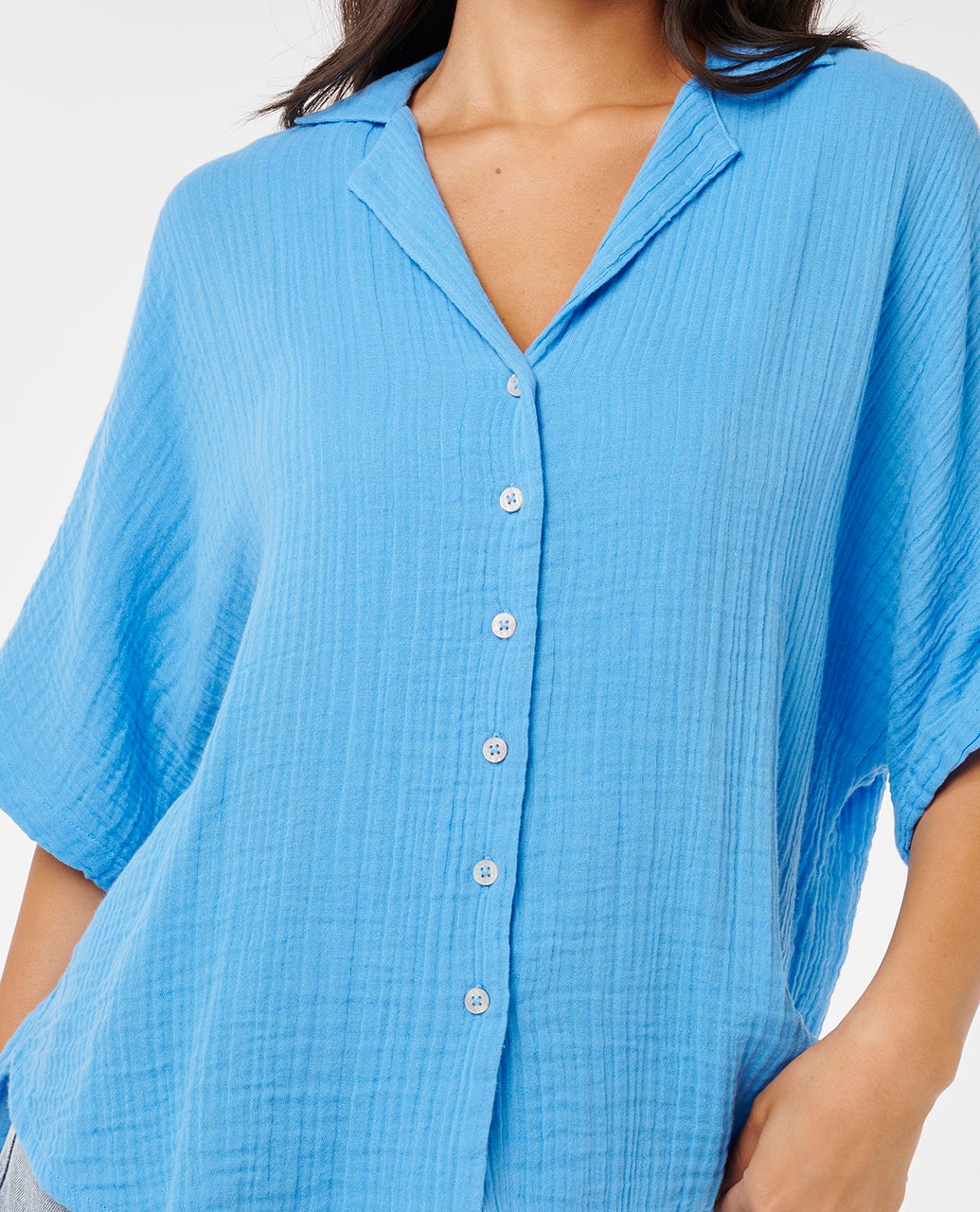 Premium Surf Short Sleeve Shirt - Aqua