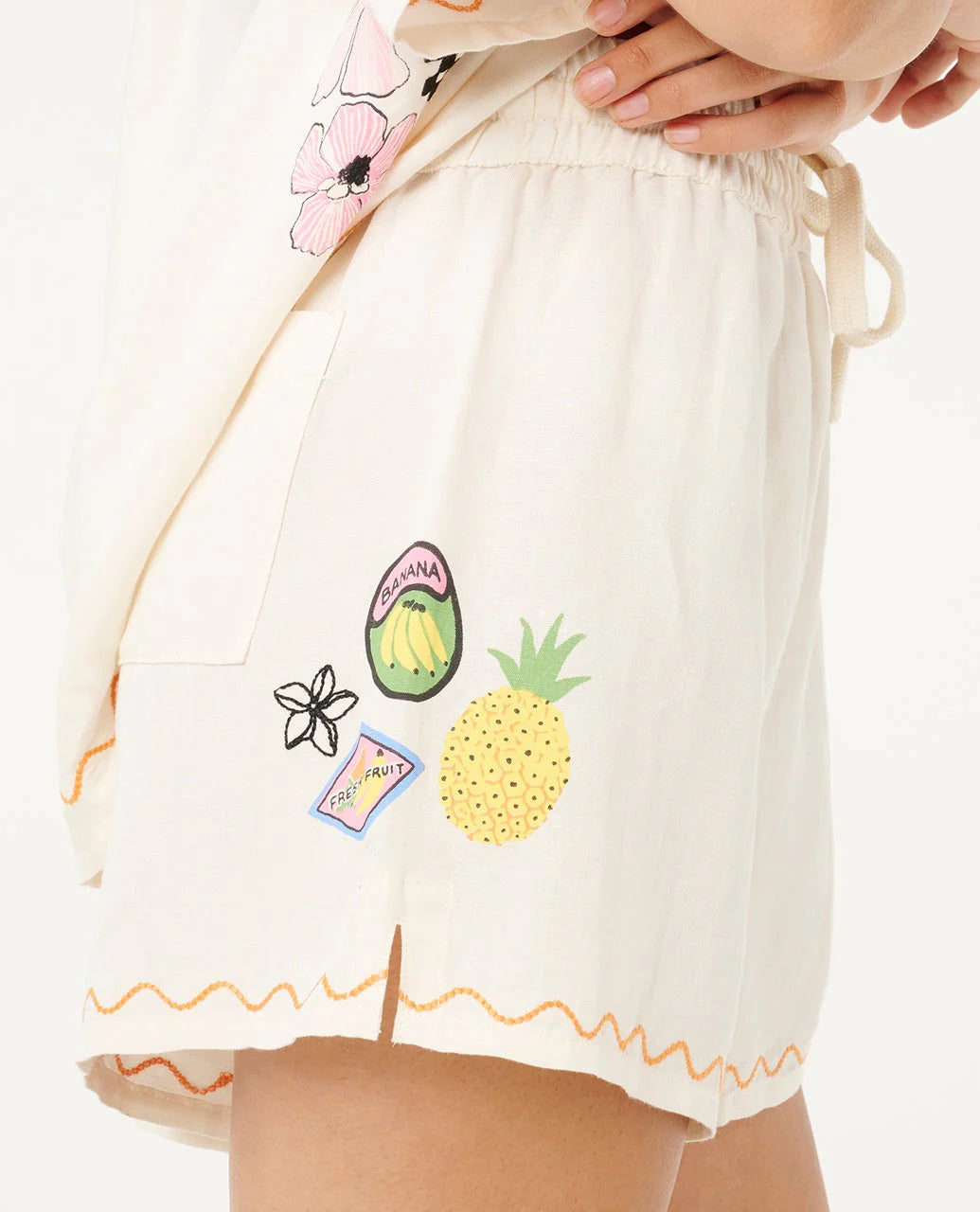 Sunset Luau Embroidered Short