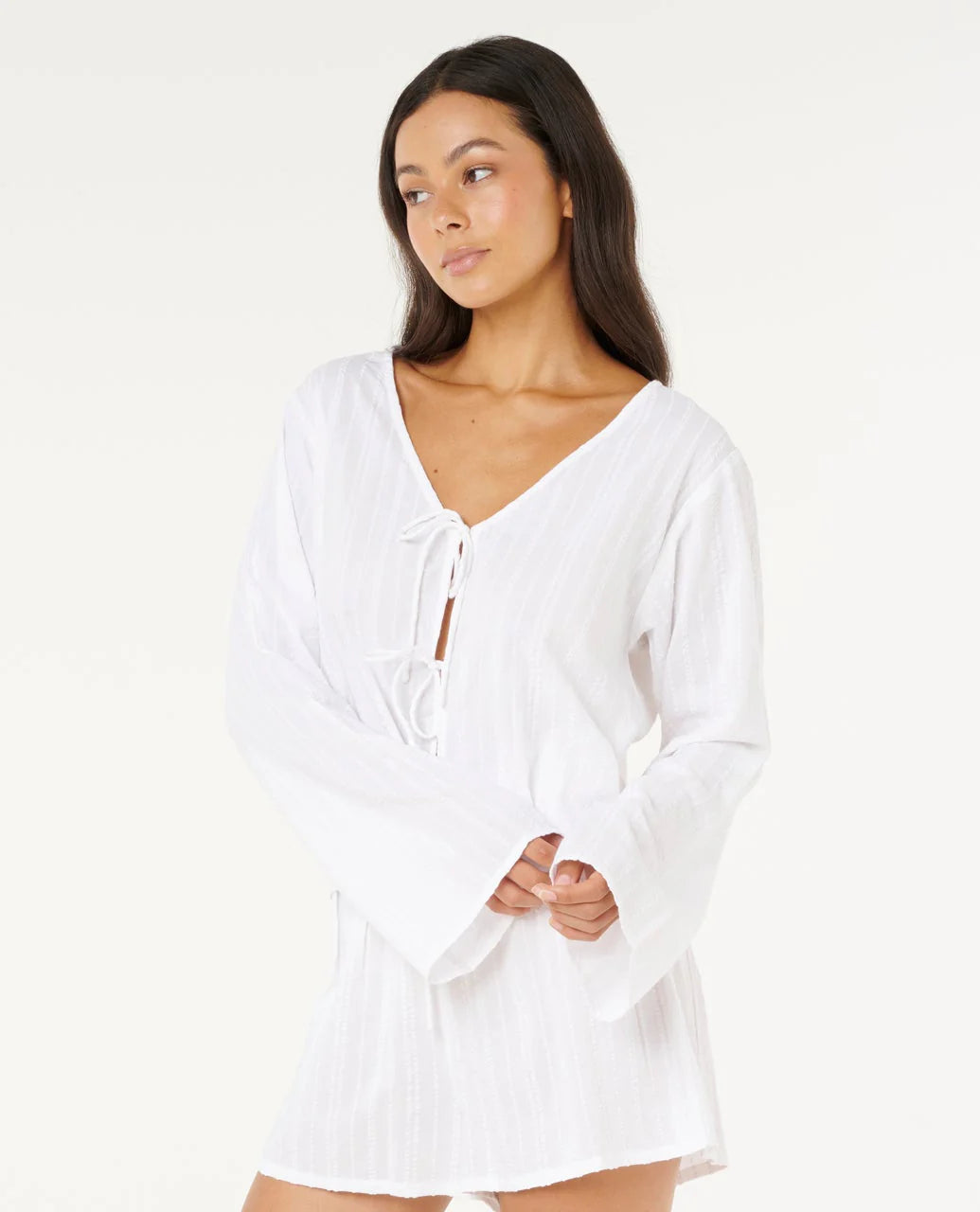 Haze Tie Front Long Sleeve Top