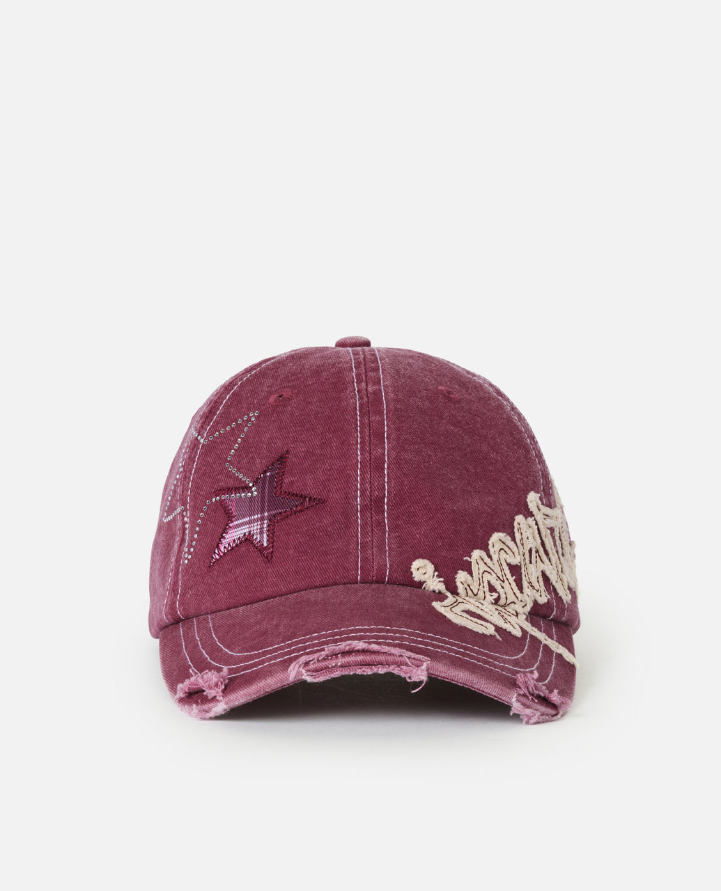Archive Script Distressed Cap