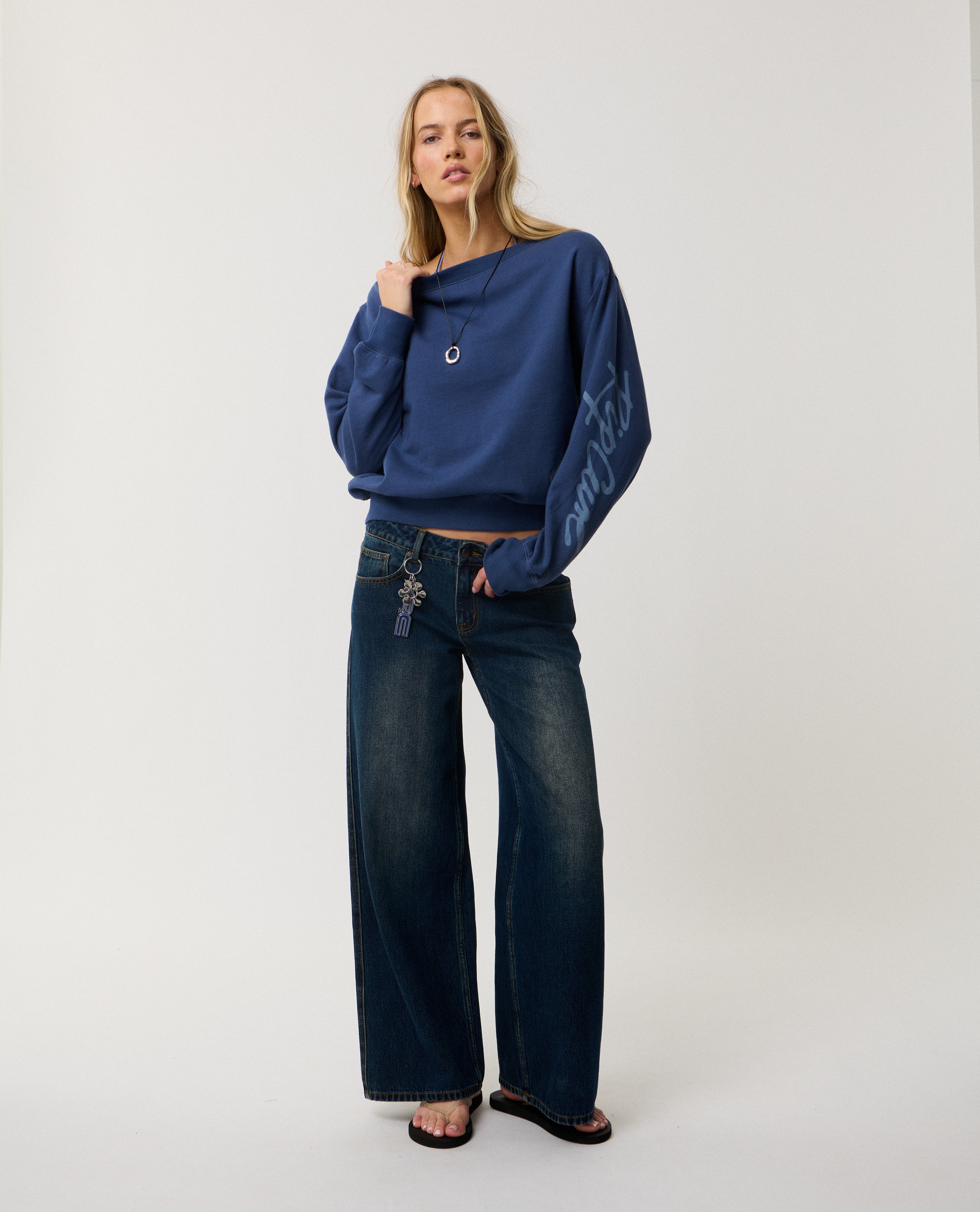 Archive Off Shoulder Crew Indigo