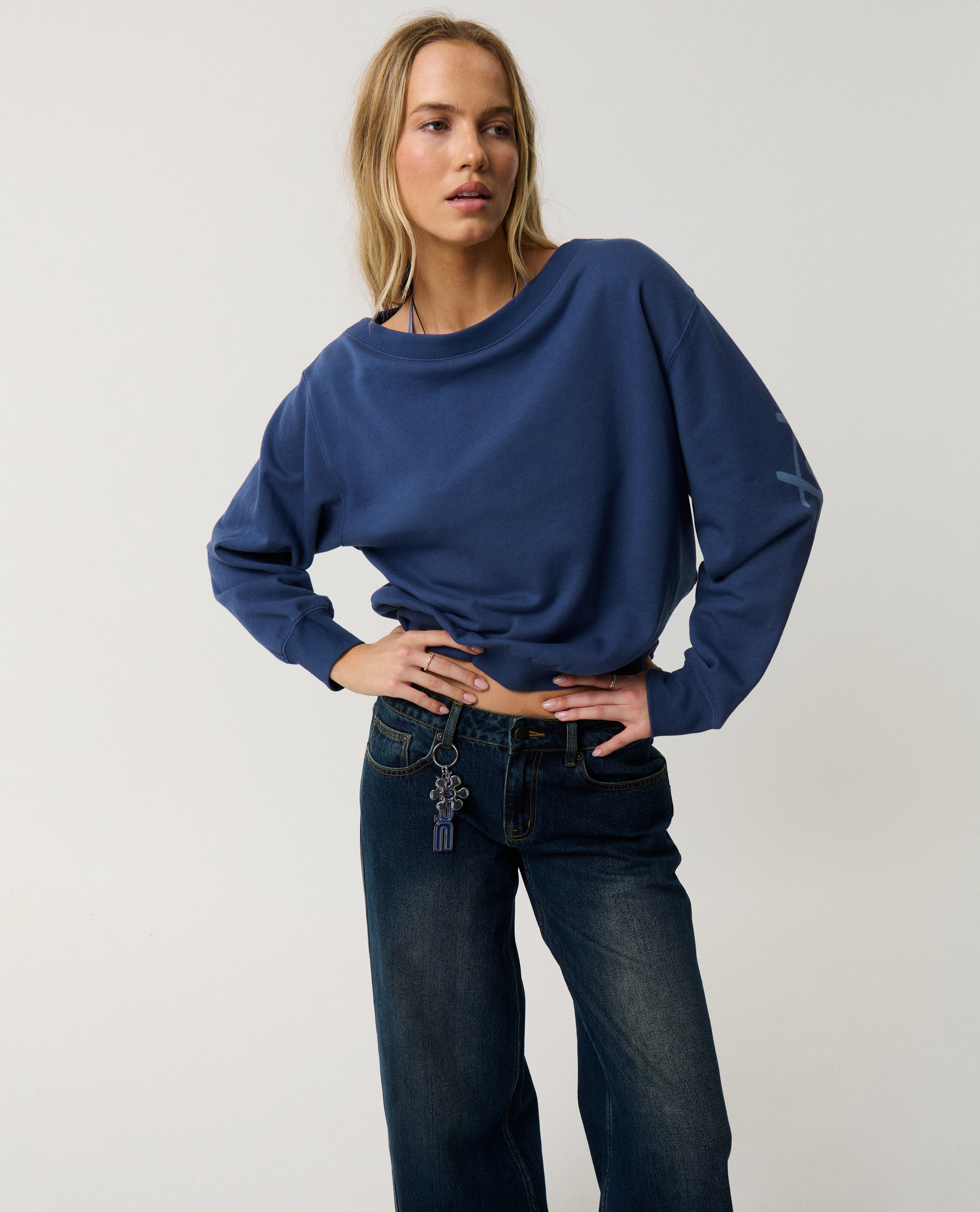 Archive Off Shoulder Crew Indigo