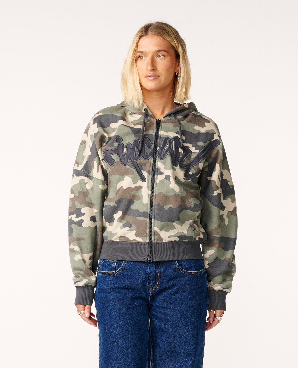 Camo Drop Shoulder Hood