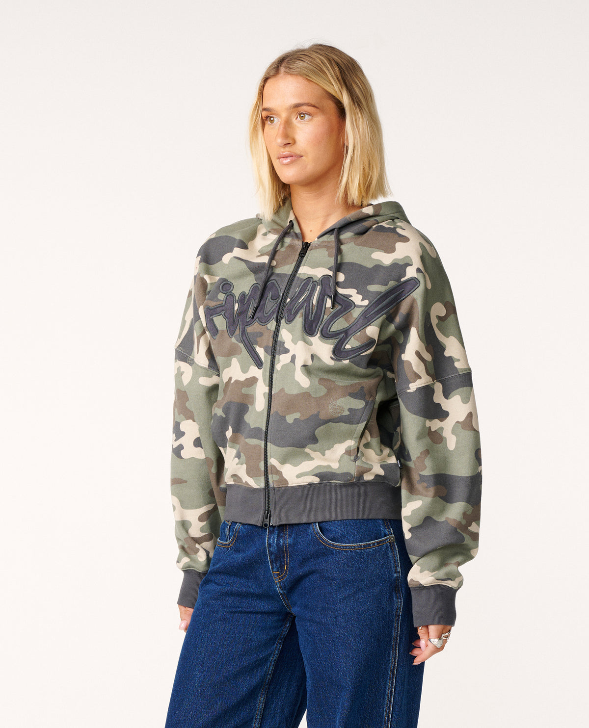 Camo Drop Shoulder Hood