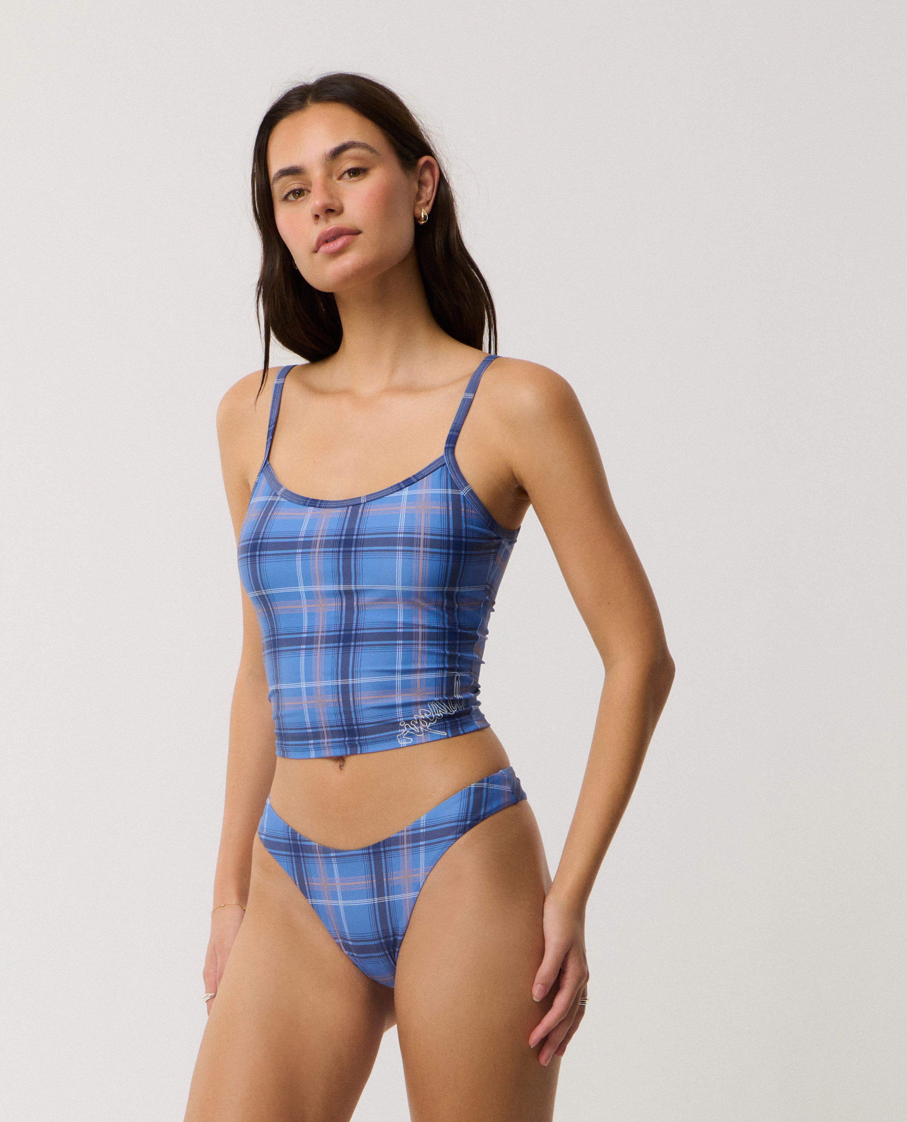 Archive Plaid Tankini