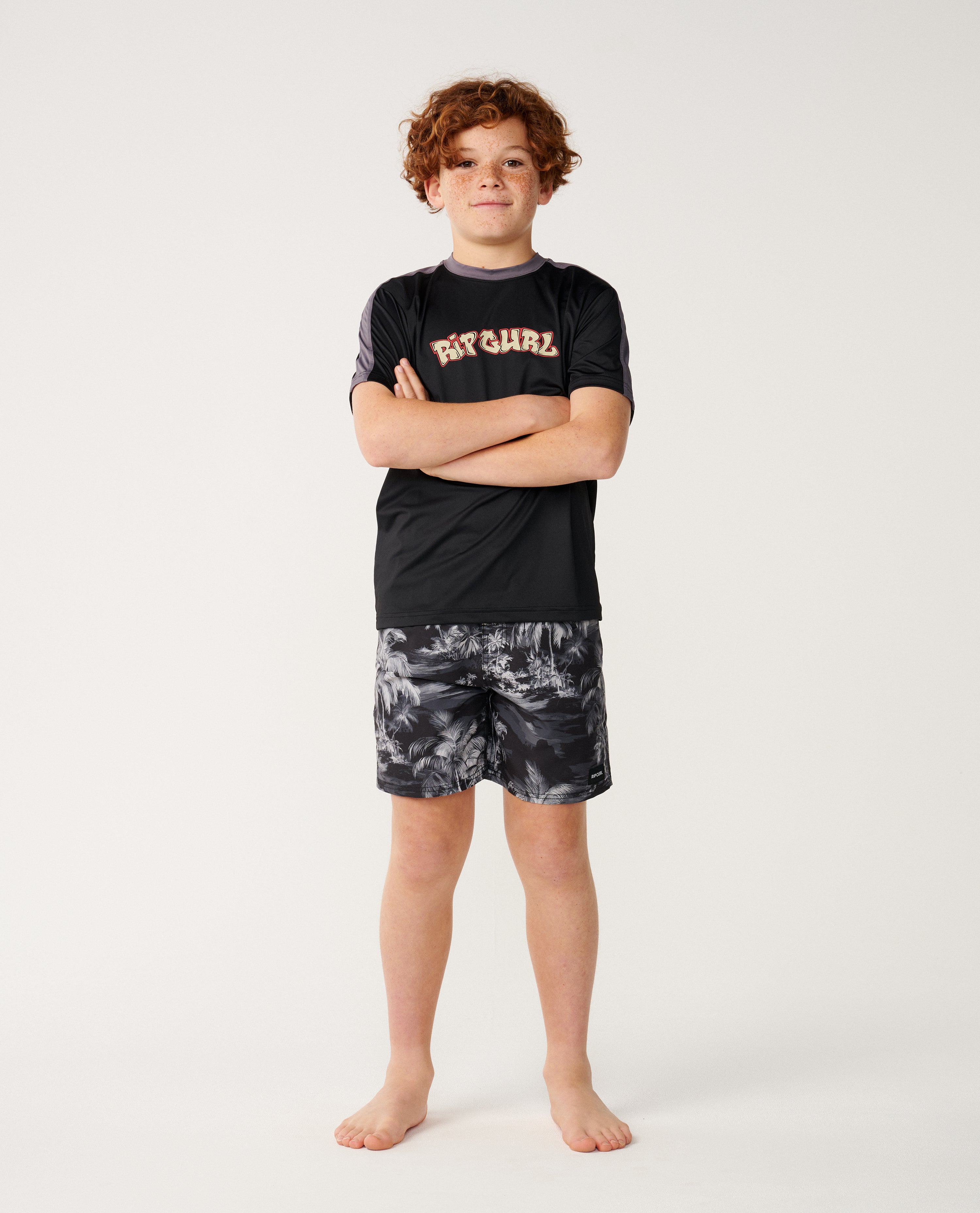 Kids Surf Shack Panel UPF Short Sleeve
