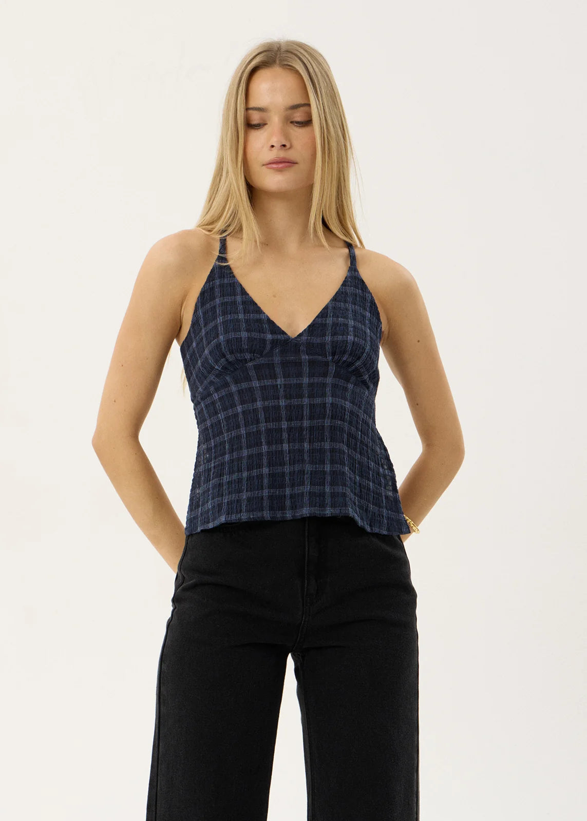 Strappy Hemp Seersucker Top