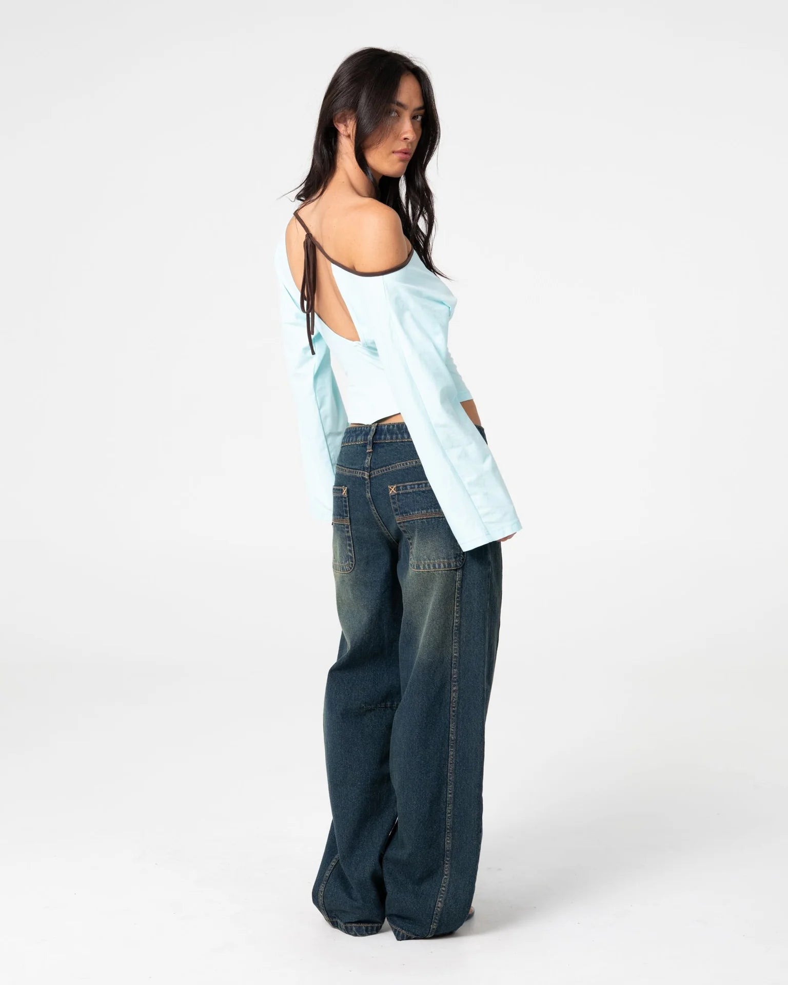 Yuno Reverse Long Sleve Slouch Top