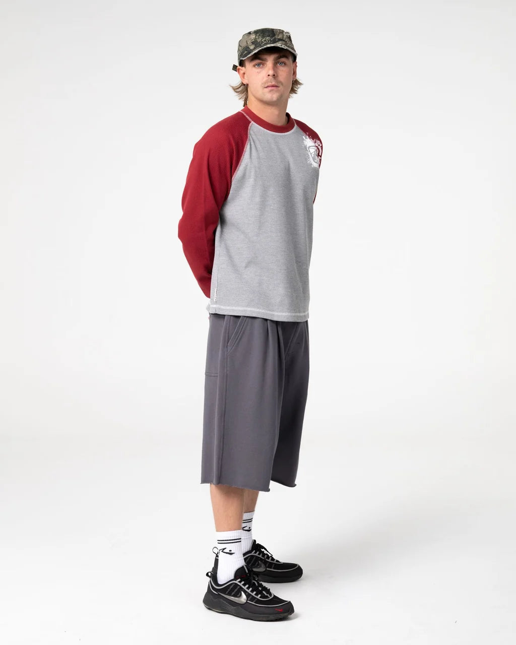 Shadow Waffle Long Sleeve Tee