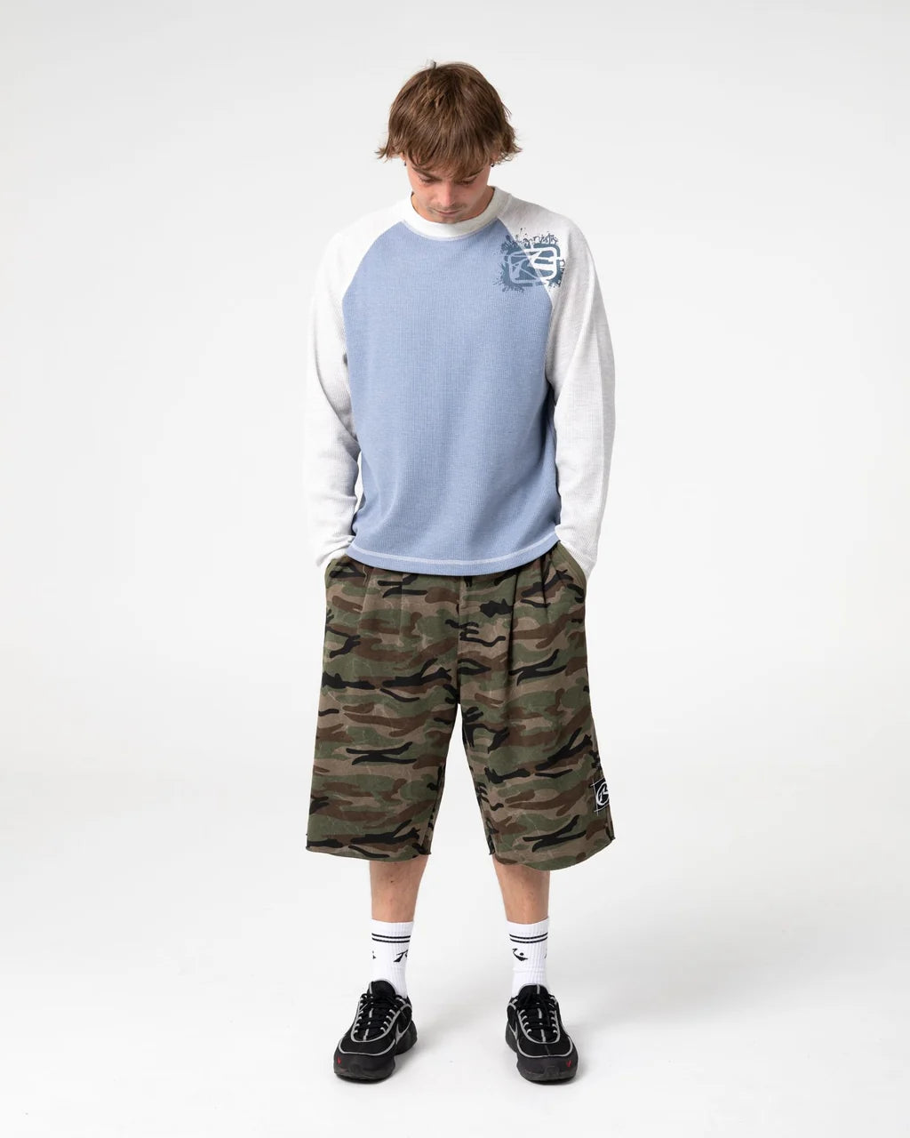 Shadow Waffle Long Sleeve Tee