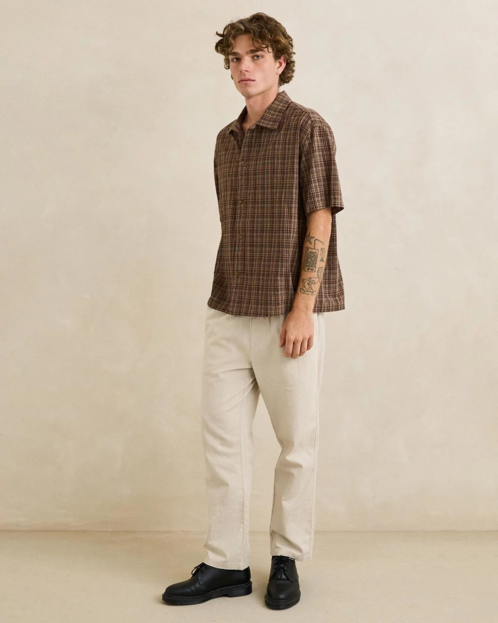Relaxed Brady Check Short Sleeve Shirt