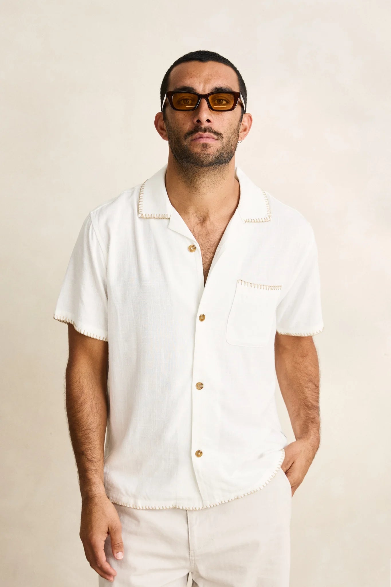 Linen Whip Shirt White