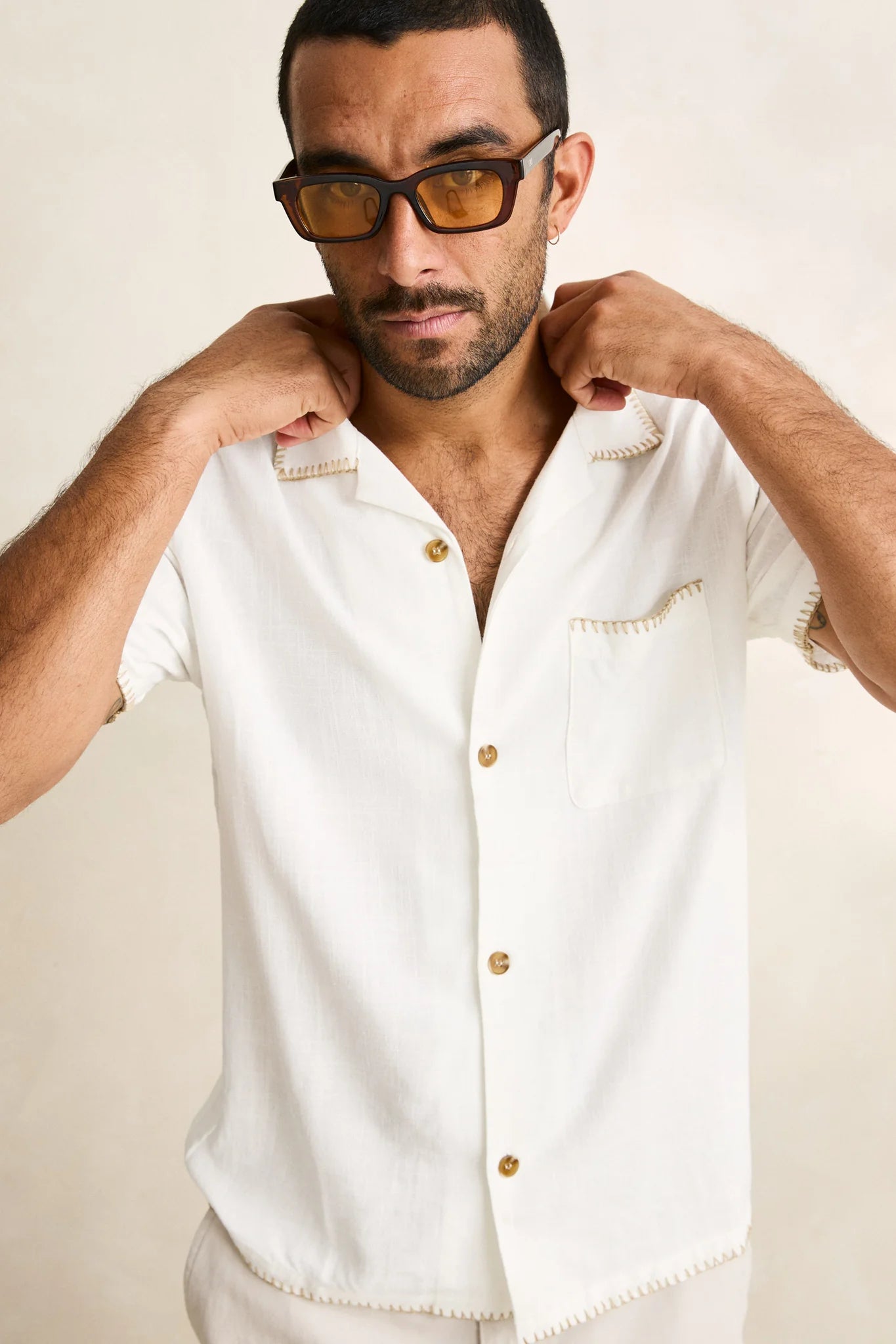 Linen Whip Shirt White