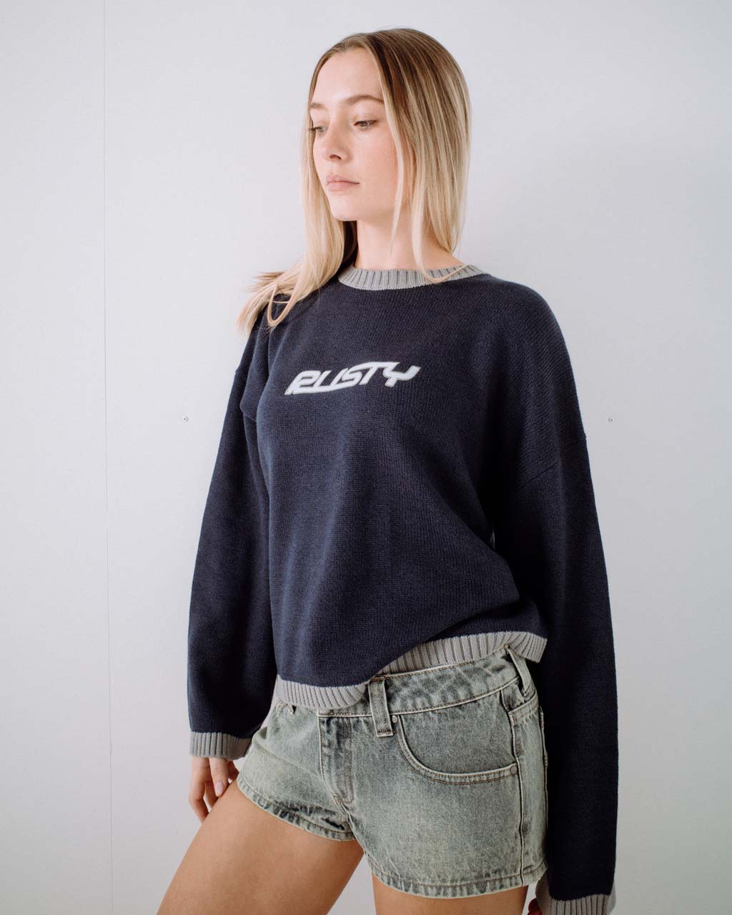 Rider Relaxed Crew Neck Knit