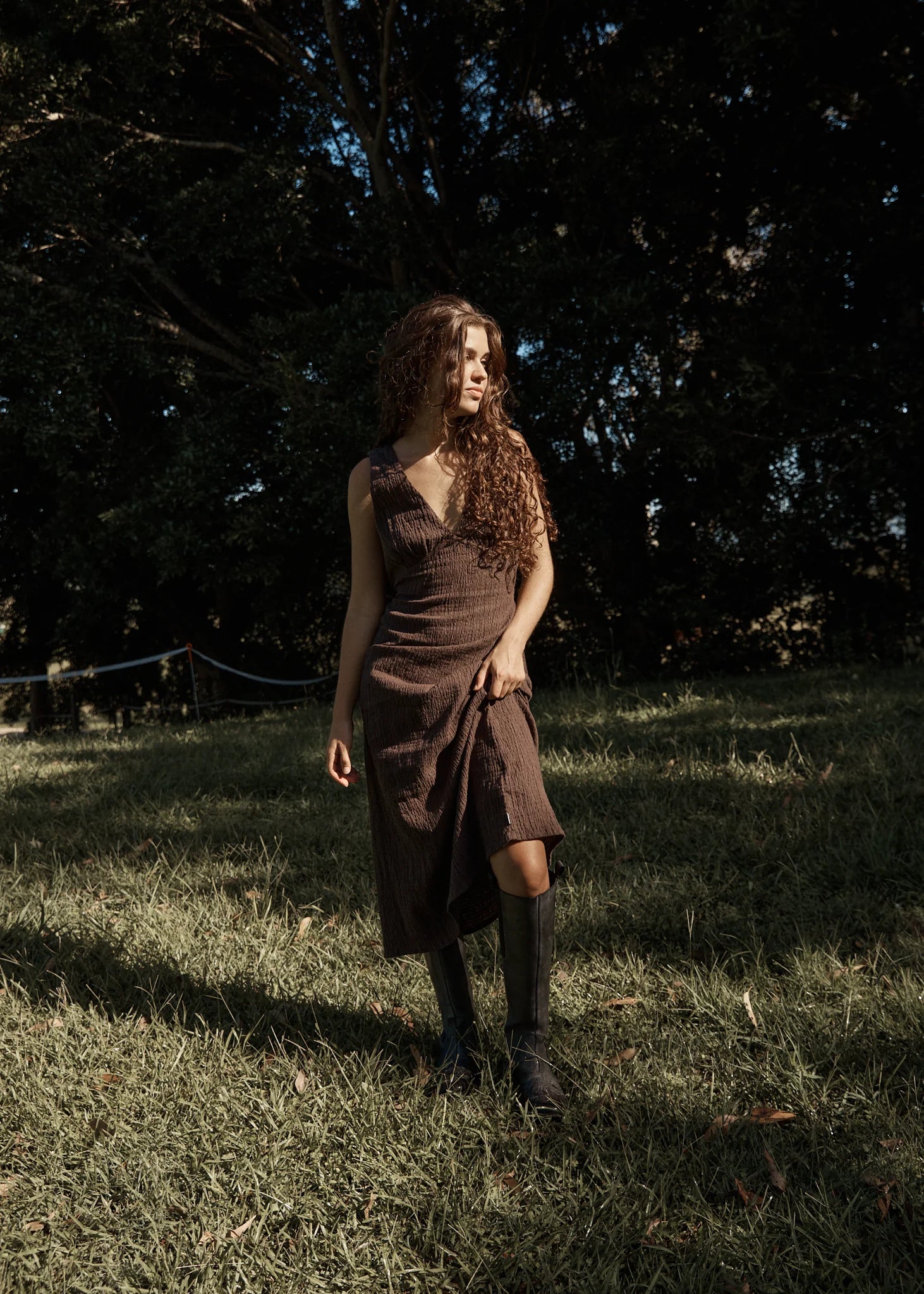 Focus Seersucker Maxi Dress