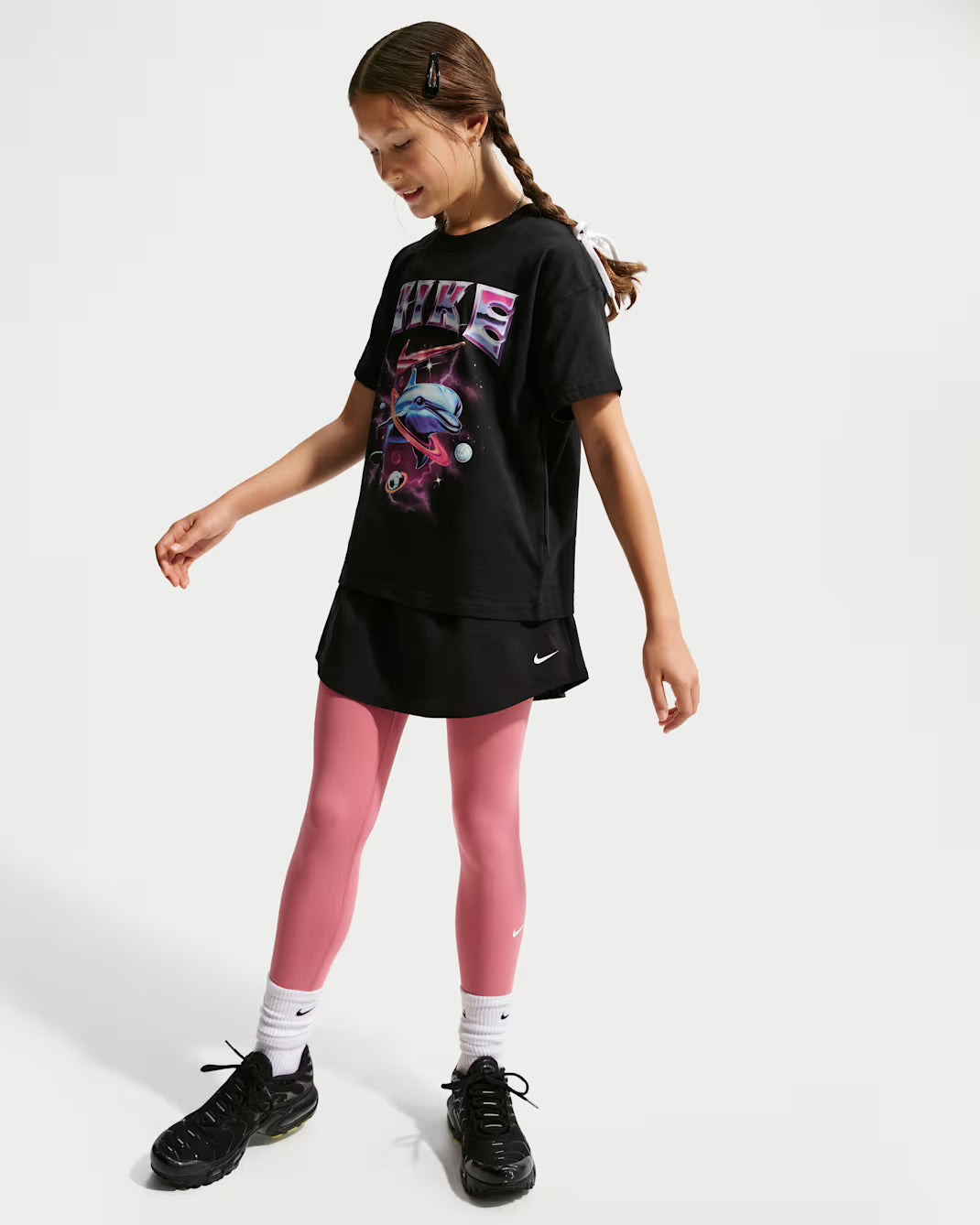Nike Junior Dolphin Boyfriend Tee Burgundy