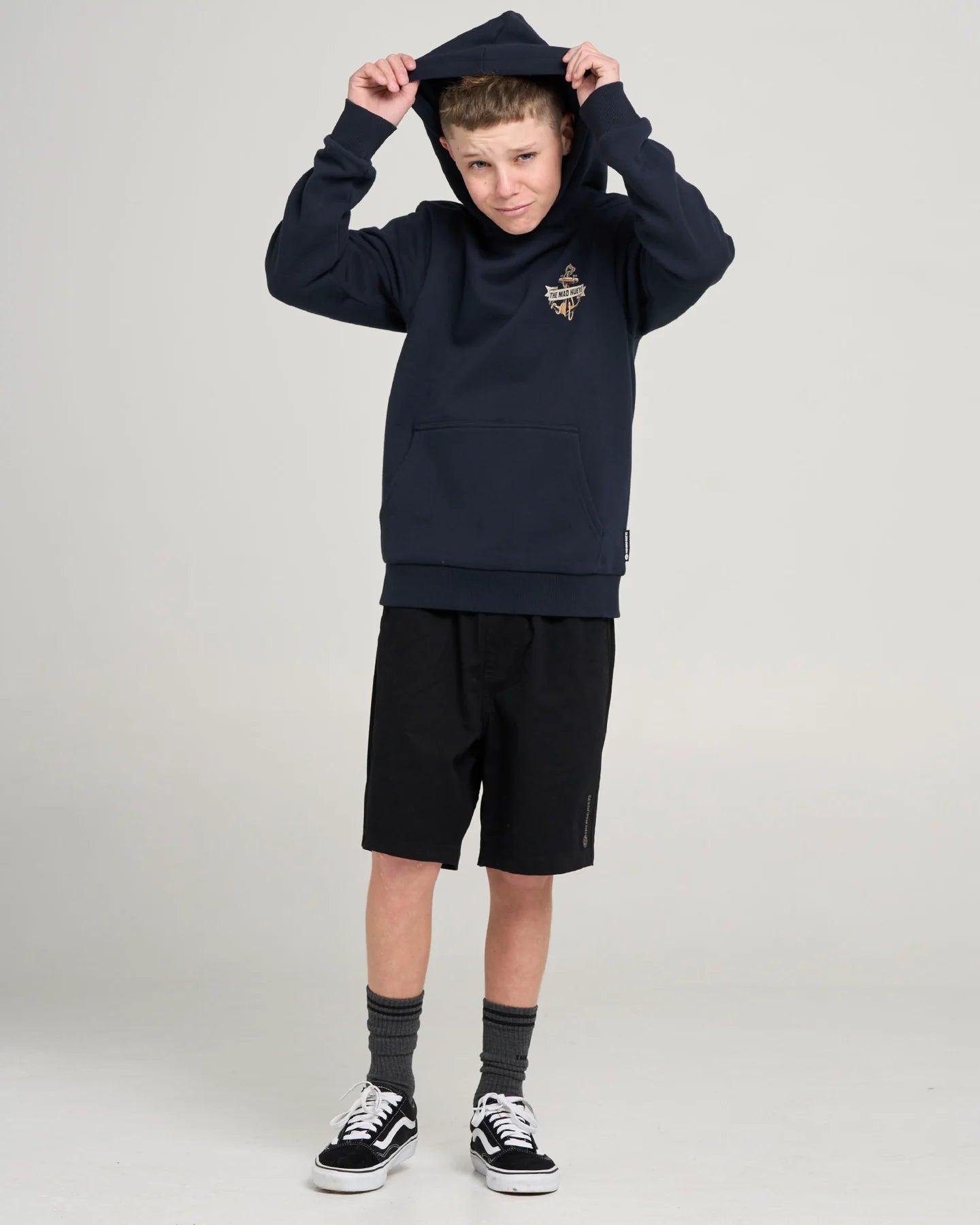 Kids Flame Anchor Pullover Hood