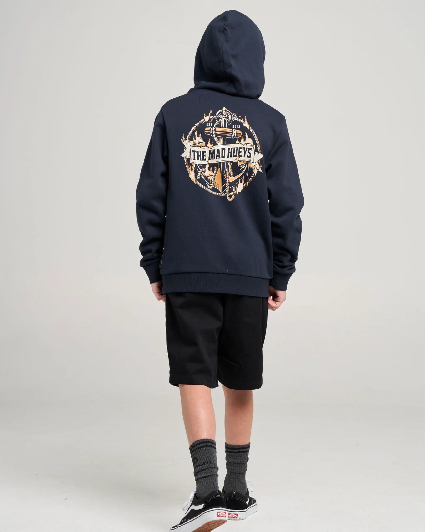 Kids Flame Anchor Pullover Hood