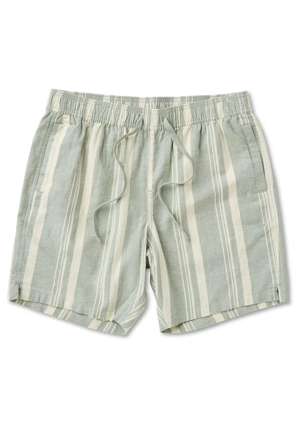 J. Linen Stripe Elastic 18' Walkshort