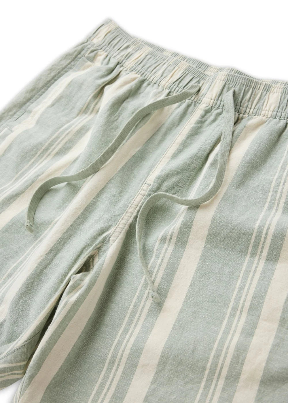 J. Linen Stripe Elastic 18' Walkshort