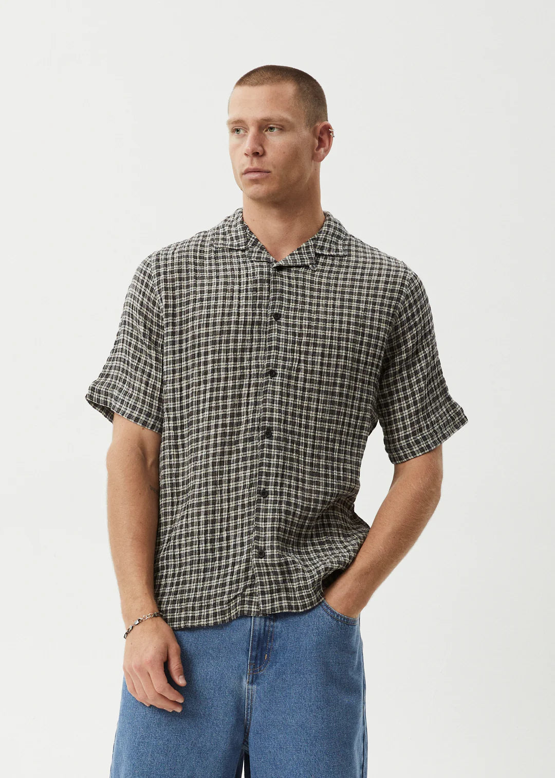 Asta Seersucker Check Regular Shirt