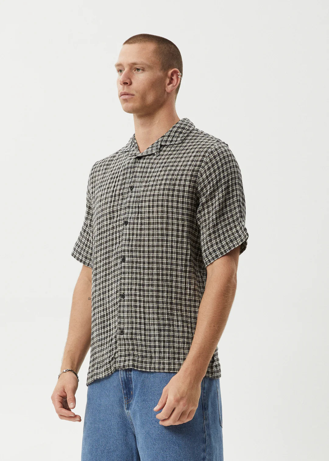 Asta Seersucker Check Regular Shirt