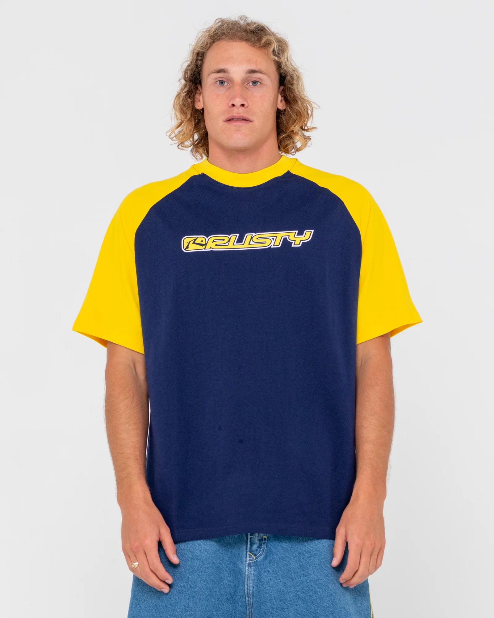 Swagland Raglan Tee-Navy Blue 2