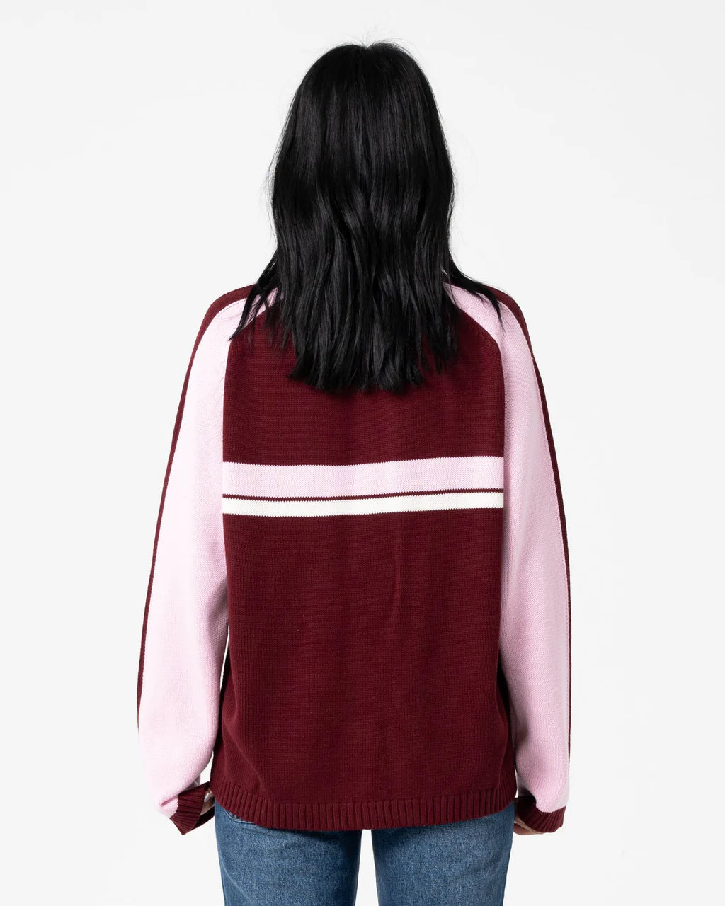 White Lines Two Long Sleeve Knit