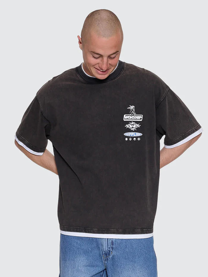 Is This It Box Fit Cropped Layer Tee