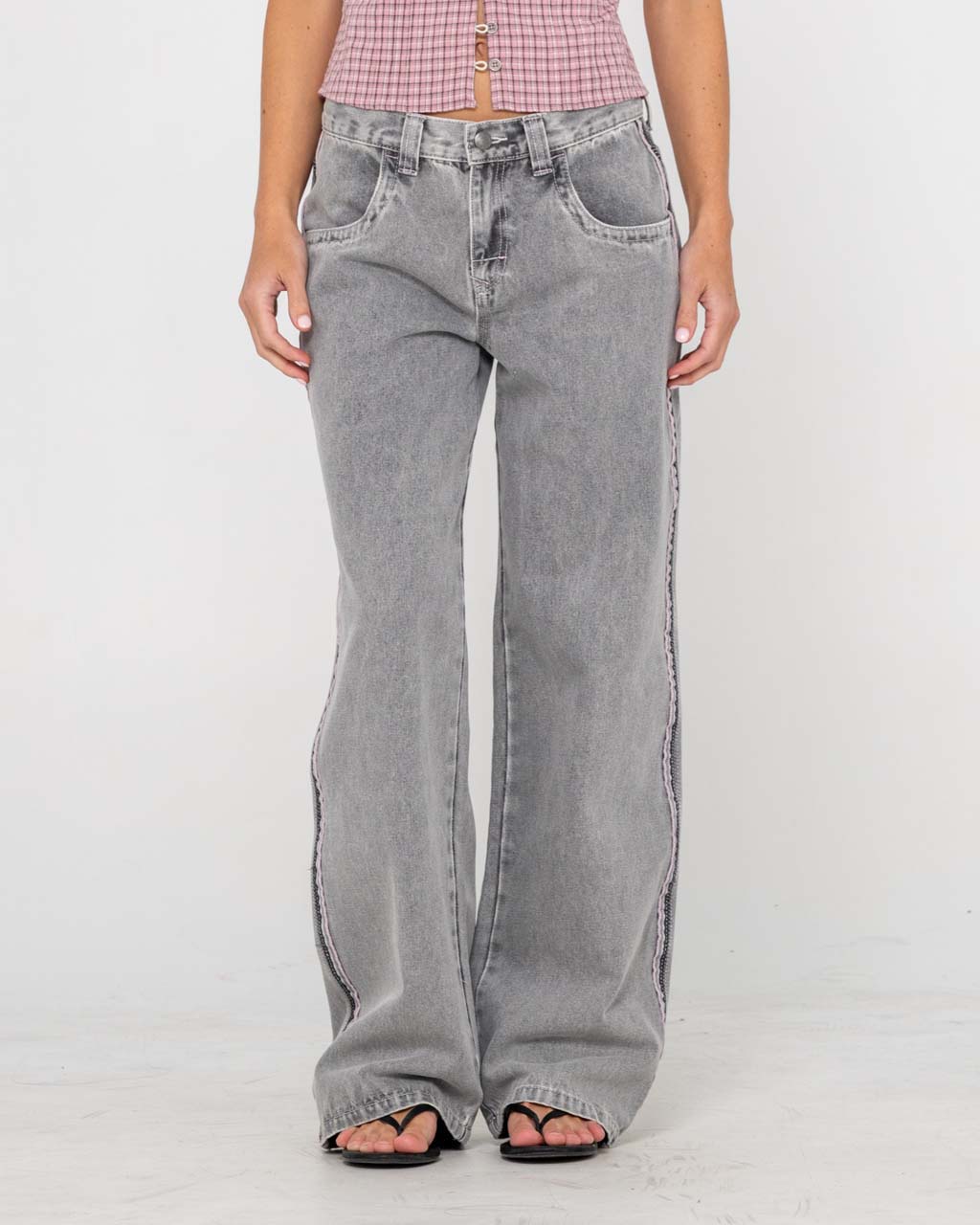 Flip Mommy Low Rise Wide Leg Jean