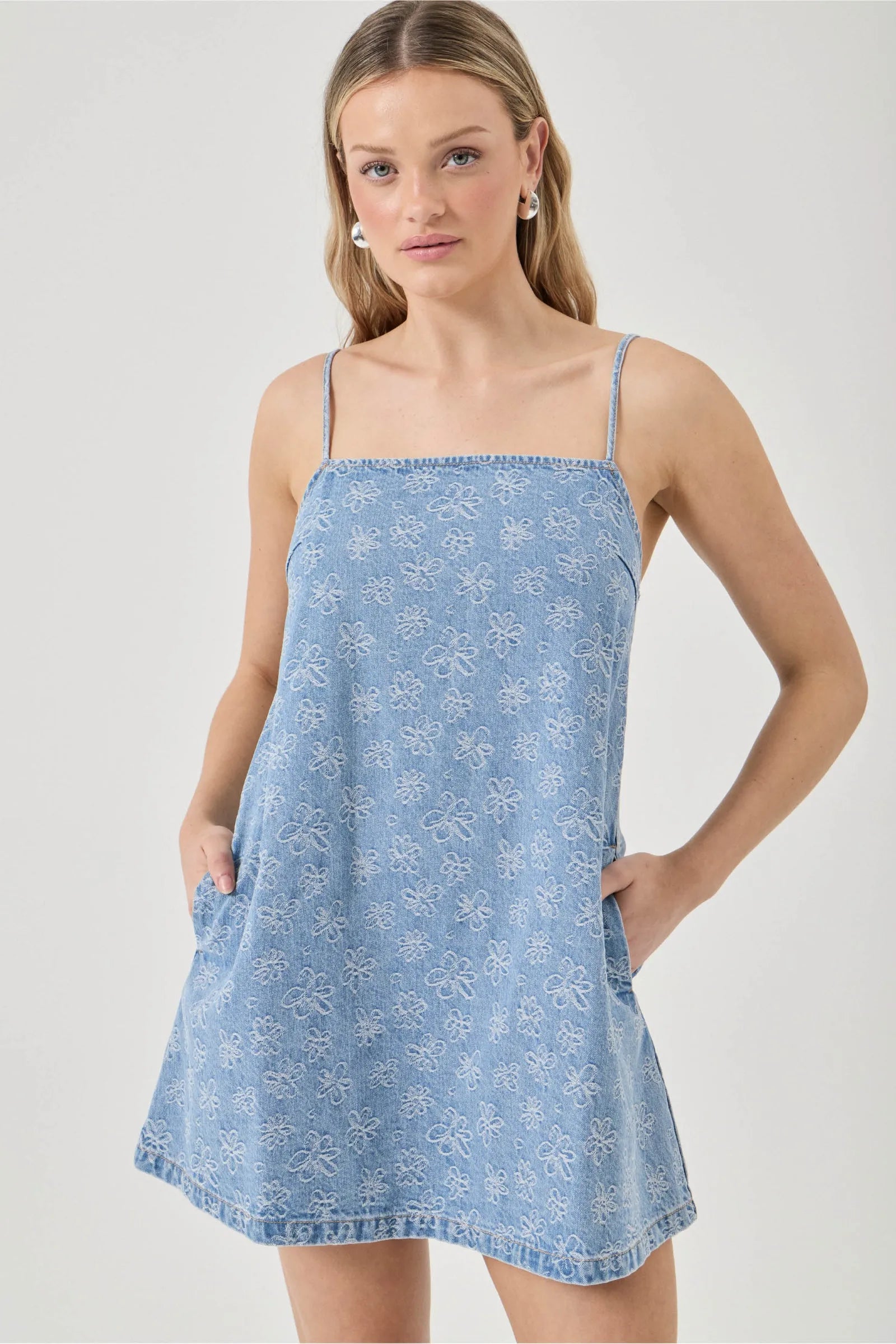 Indigo Flowers Cami Dress