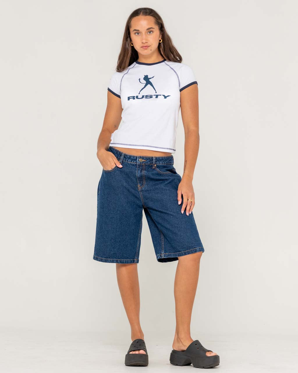 Delphie Devil Ringer Mini Tee